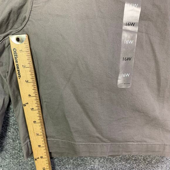 NEW Tommy Hilfiger Khaki Flat Front Chino Shorts Women’s 16W - Picture 7 of 11